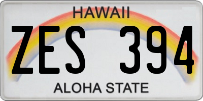 HI license plate ZES394