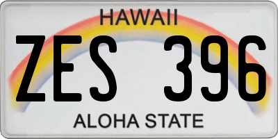 HI license plate ZES396