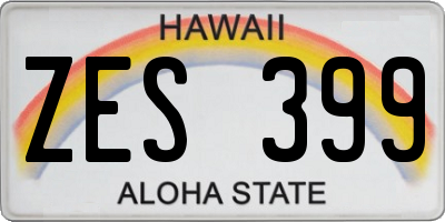 HI license plate ZES399