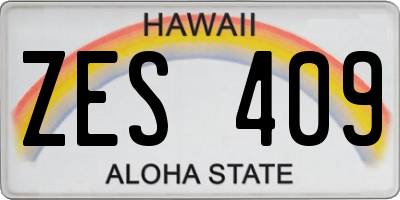 HI license plate ZES409