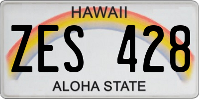 HI license plate ZES428