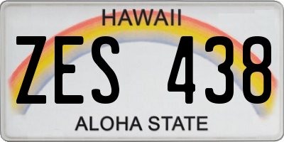 HI license plate ZES438