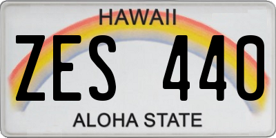 HI license plate ZES440