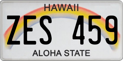 HI license plate ZES459