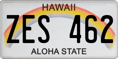 HI license plate ZES462