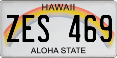 HI license plate ZES469