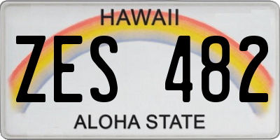 HI license plate ZES482