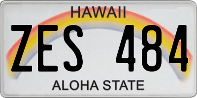 HI license plate ZES484