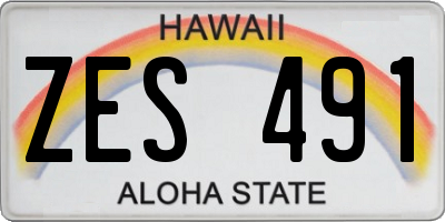 HI license plate ZES491