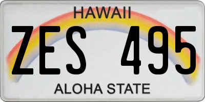HI license plate ZES495