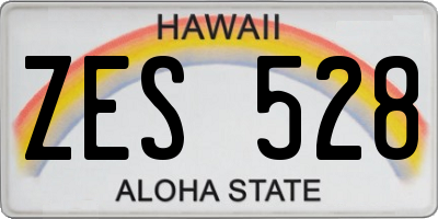 HI license plate ZES528