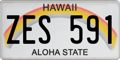 HI license plate ZES591
