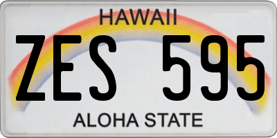 HI license plate ZES595