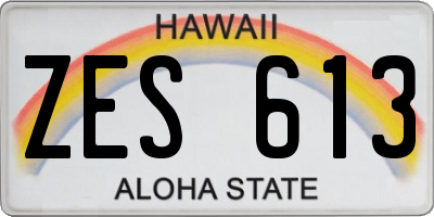 HI license plate ZES613