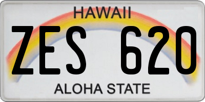 HI license plate ZES620