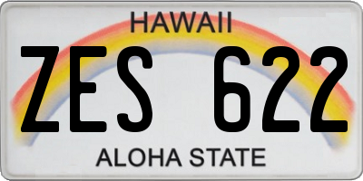 HI license plate ZES622