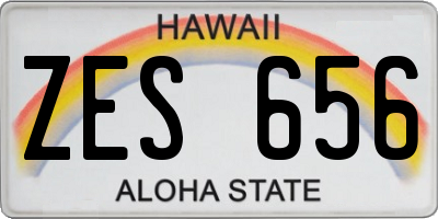 HI license plate ZES656