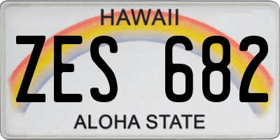 HI license plate ZES682