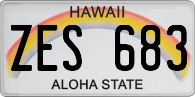HI license plate ZES683