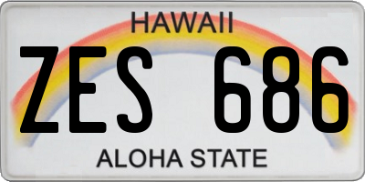 HI license plate ZES686