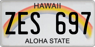 HI license plate ZES697
