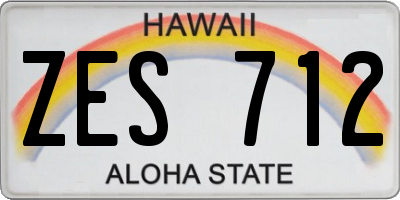 HI license plate ZES712