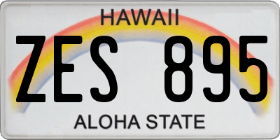 HI license plate ZES895