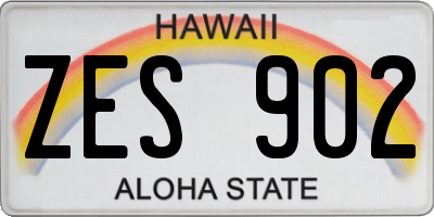 HI license plate ZES902