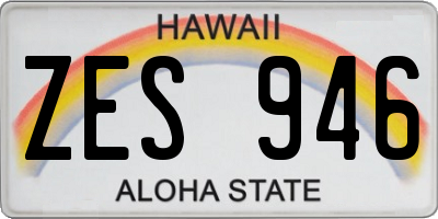 HI license plate ZES946