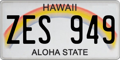HI license plate ZES949