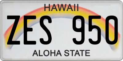 HI license plate ZES950