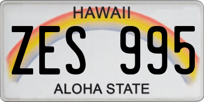HI license plate ZES995