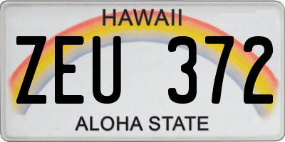 HI license plate ZEU372