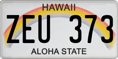 HI license plate ZEU373