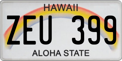 HI license plate ZEU399