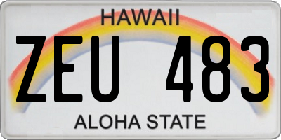 HI license plate ZEU483