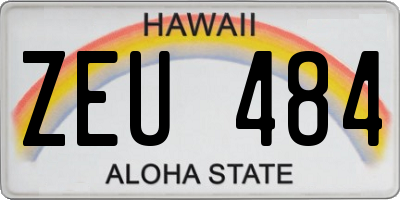 HI license plate ZEU484