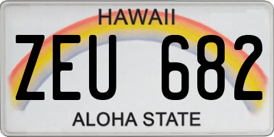 HI license plate ZEU682