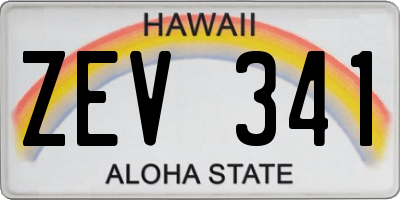 HI license plate ZEV341