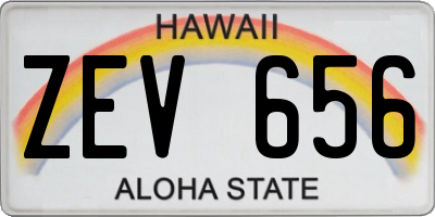 HI license plate ZEV656