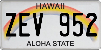 HI license plate ZEV952