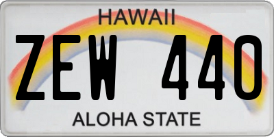 HI license plate ZEW440