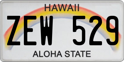 HI license plate ZEW529