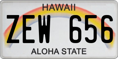 HI license plate ZEW656