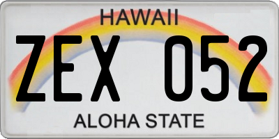 HI license plate ZEX052