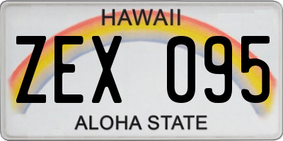 HI license plate ZEX095