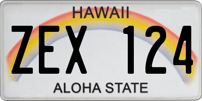 HI license plate ZEX124