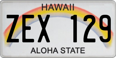 HI license plate ZEX129