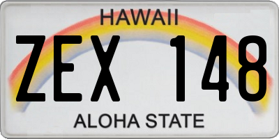 HI license plate ZEX148