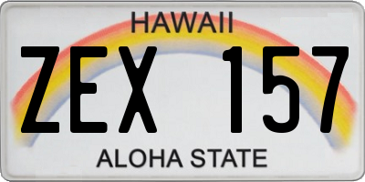 HI license plate ZEX157
